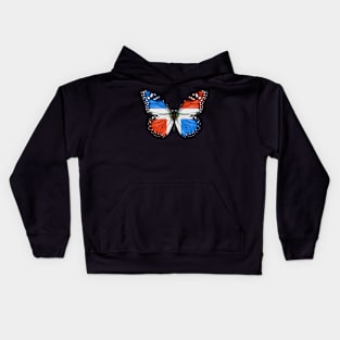 Dominican Flag  Butterfly - Gift for Dominican From Dominican Republic Kids Hoodie